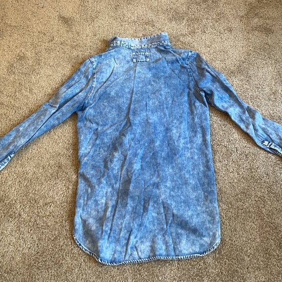Denim Button Down Long Sleeve Top - Picture 6 of 6